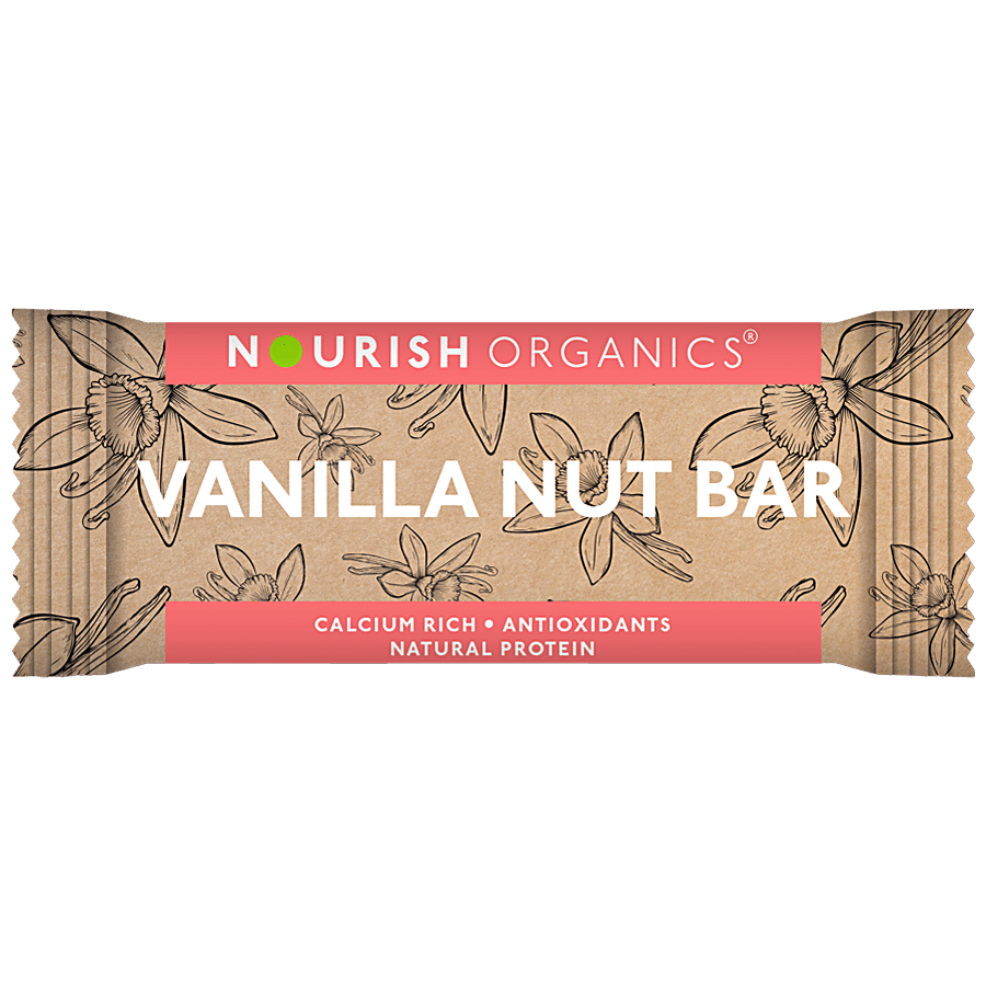 Nourish Organics Vanilla Nut Bar - Made With Fruit