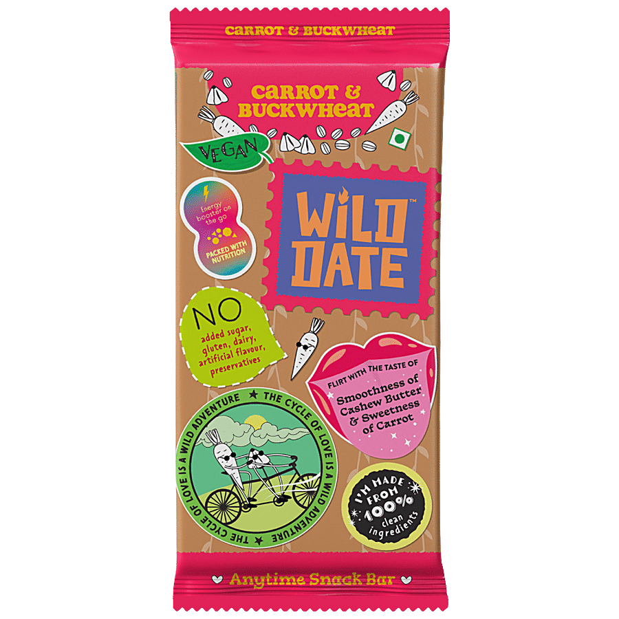 Wild Date Carrot & Buckwheat Vegan Bar - Gluten-Free