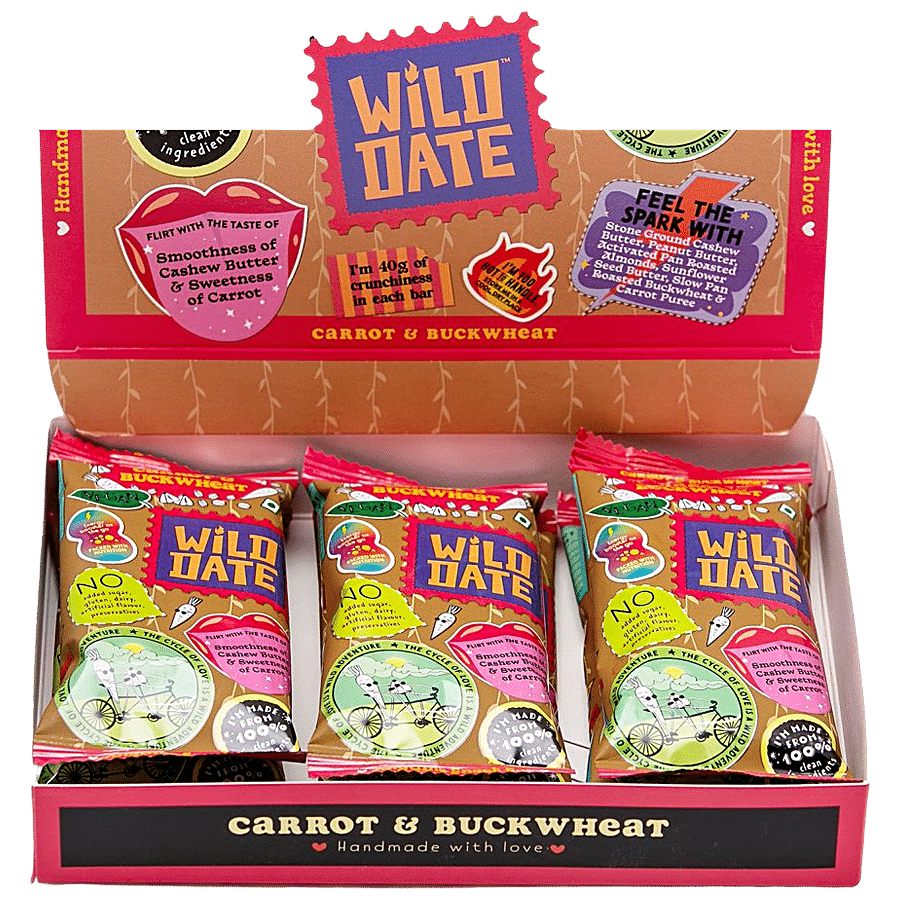 Wild Date Carrot & Buckwheat Vegan Bar - Gluten-Free