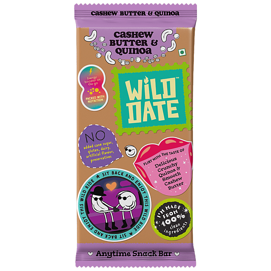 Wild Date Cashew Butter & Quinoa Snack Bar - Gluten-Free