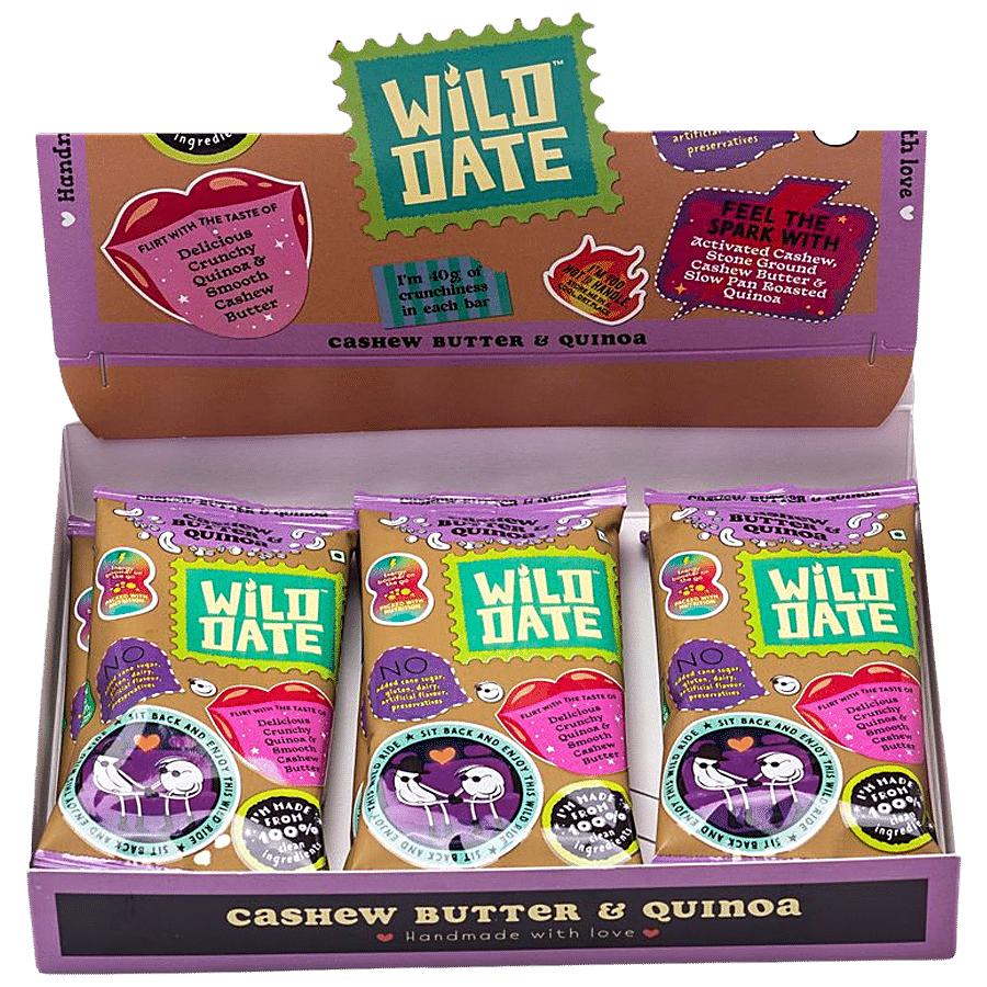 Wild Date Cashew Butter & Quinoa Snack Bar - Gluten-Free