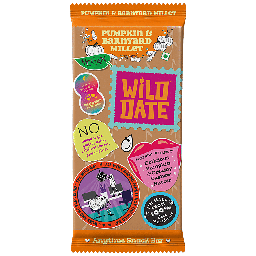 Wild Date Pumpkin & Barnyard Millet Vegan Bar - Gluten-Free