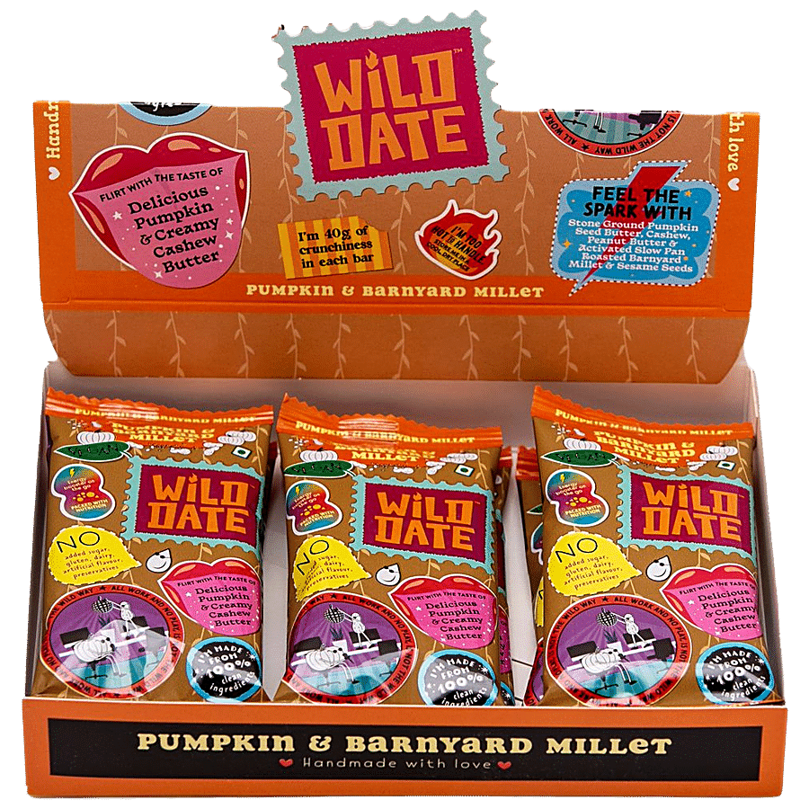 Wild Date Pumpkin & Barnyard Millet Vegan Bar - Gluten-Free