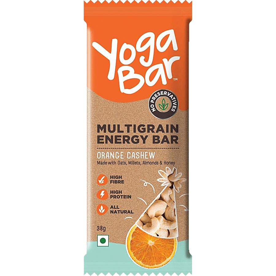 Yoga Bar Multigrain Energy Bar - Orange Cashew