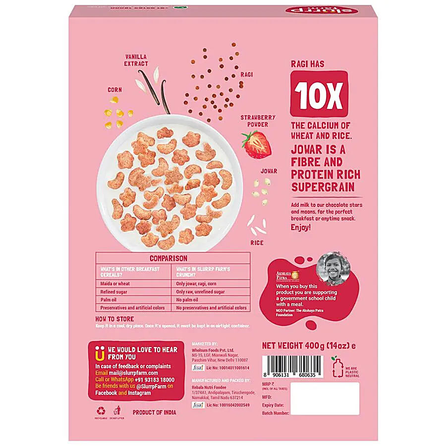 Slurrp Farm Berry Crunch Breakfast Cereal-Ragi Stars & Moons