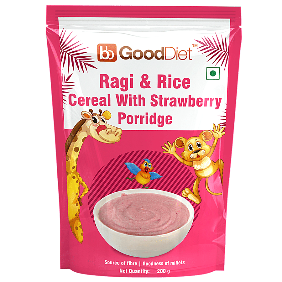 bb Gooddiet Ragi & Rice Cereal With Strawberry Porridge