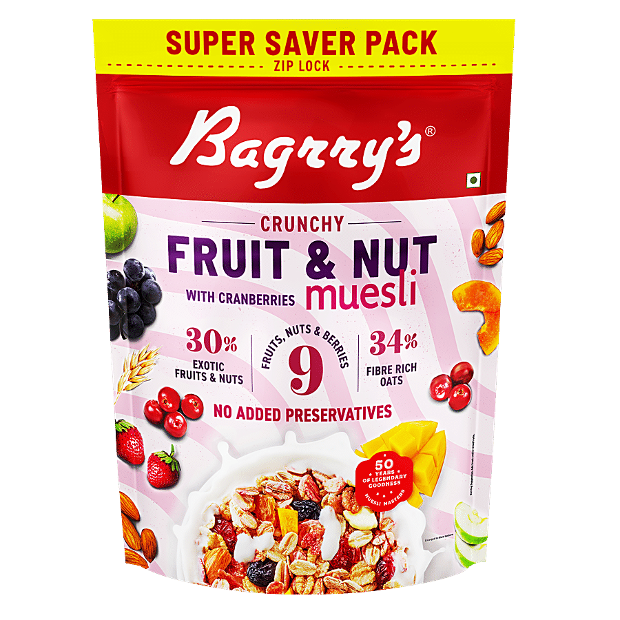 Bagrrys 30% Fruit & Nut Crunchy Muesli With Cranberries