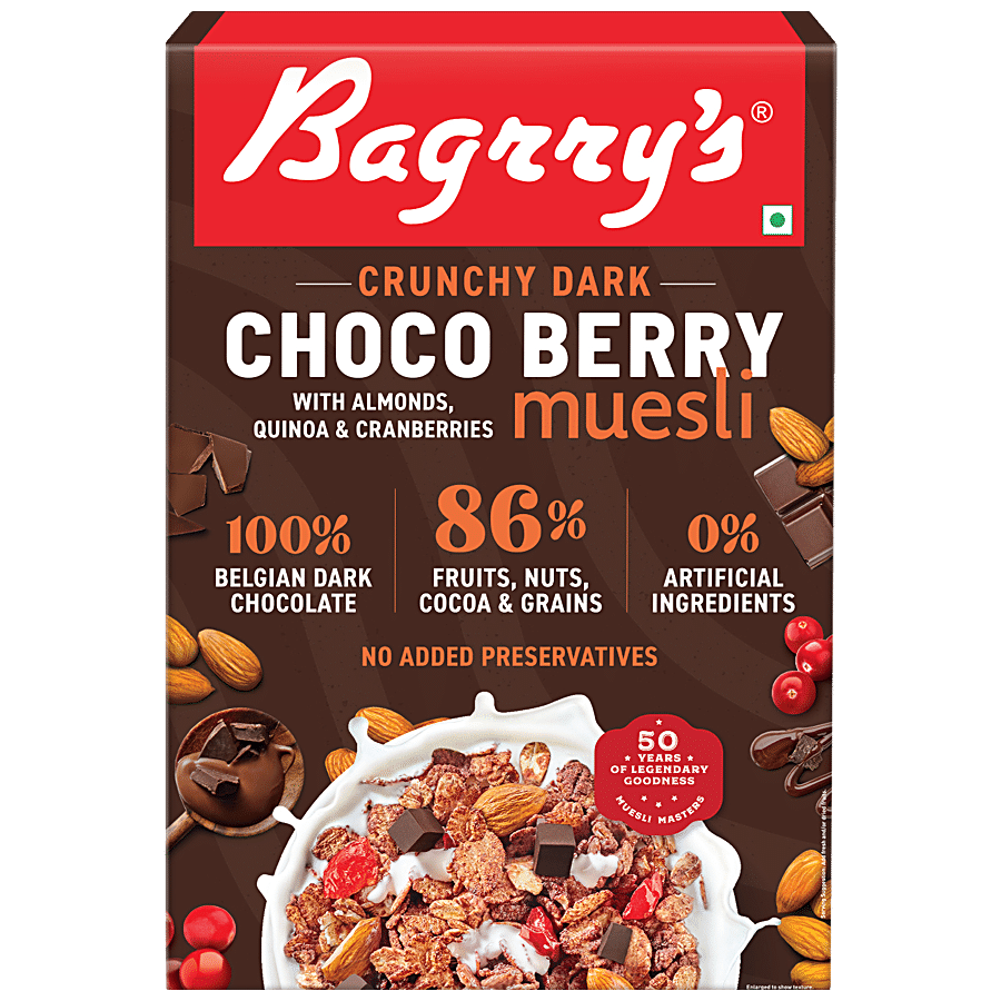 Bagrrys Bagrry`S Crunchy Dark Choco Berry Muesli - With Almonds  Qui 500 g Box