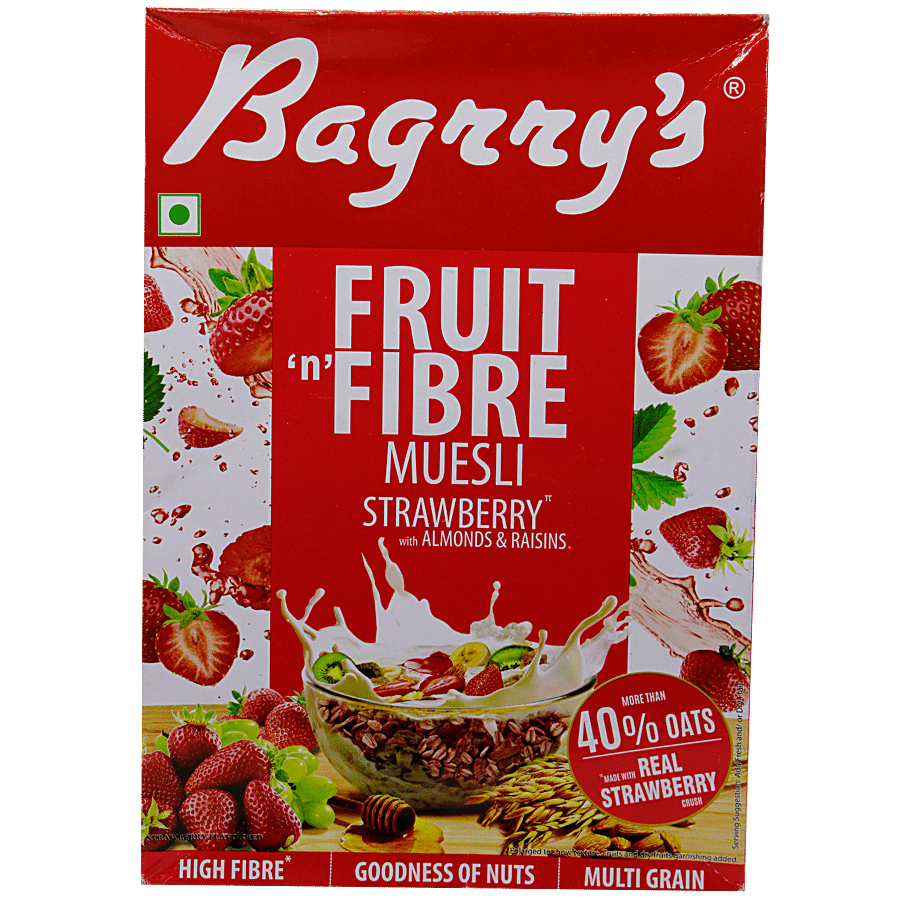 Bagrrys Bagrry`S Fruit N Fibre Strawberry Muesli - Goodness Of Real Str 500 g