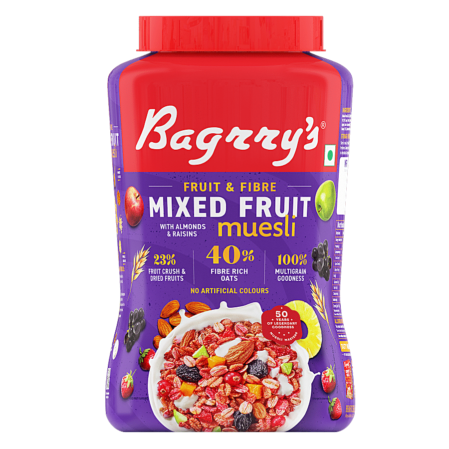 Bagrrys Fruit N Fibre Mixed Fruit Muesli - Multigrain