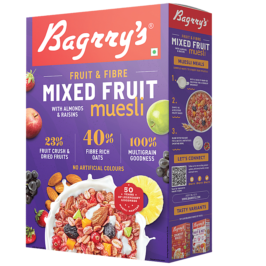 Bagrrys Fruit N Fibre Muesli - Mixed Fruit