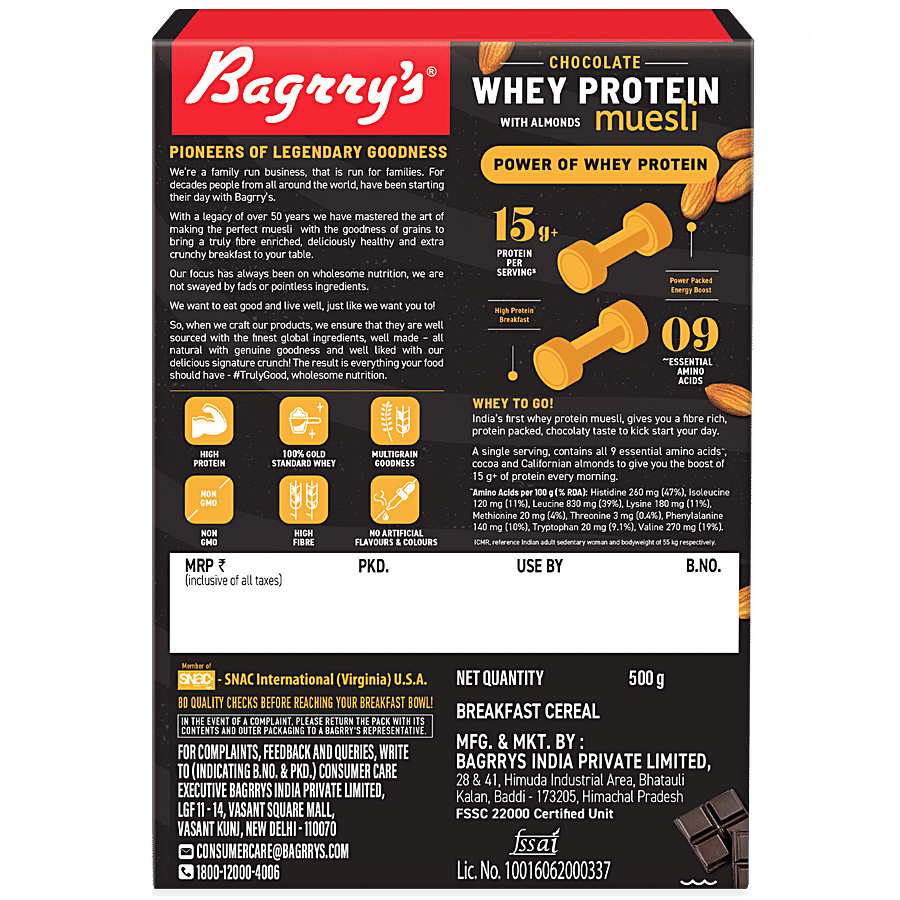 Bagrrys Whey Protein Muesli - Chocolate