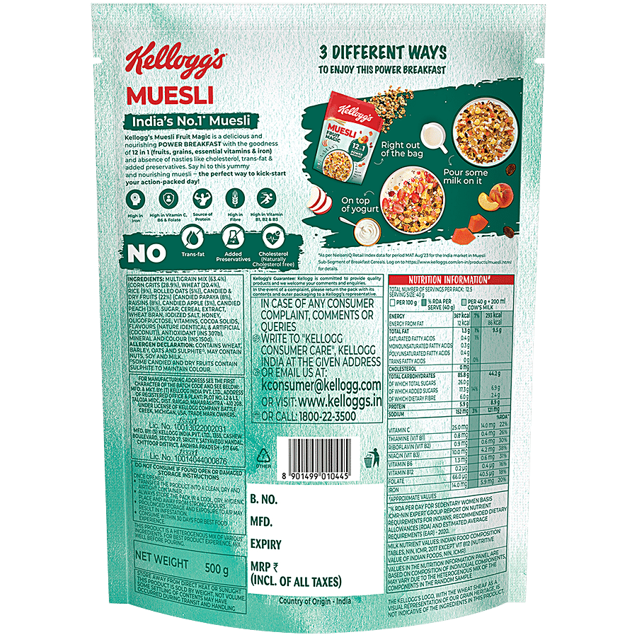 Kellogg's Muesli Fruit Magic - 12 In 1 Power Breakfast