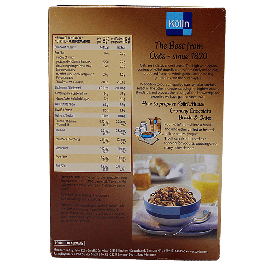 Kolln Muesli - Crunchy Chocolate Brittle & Oats