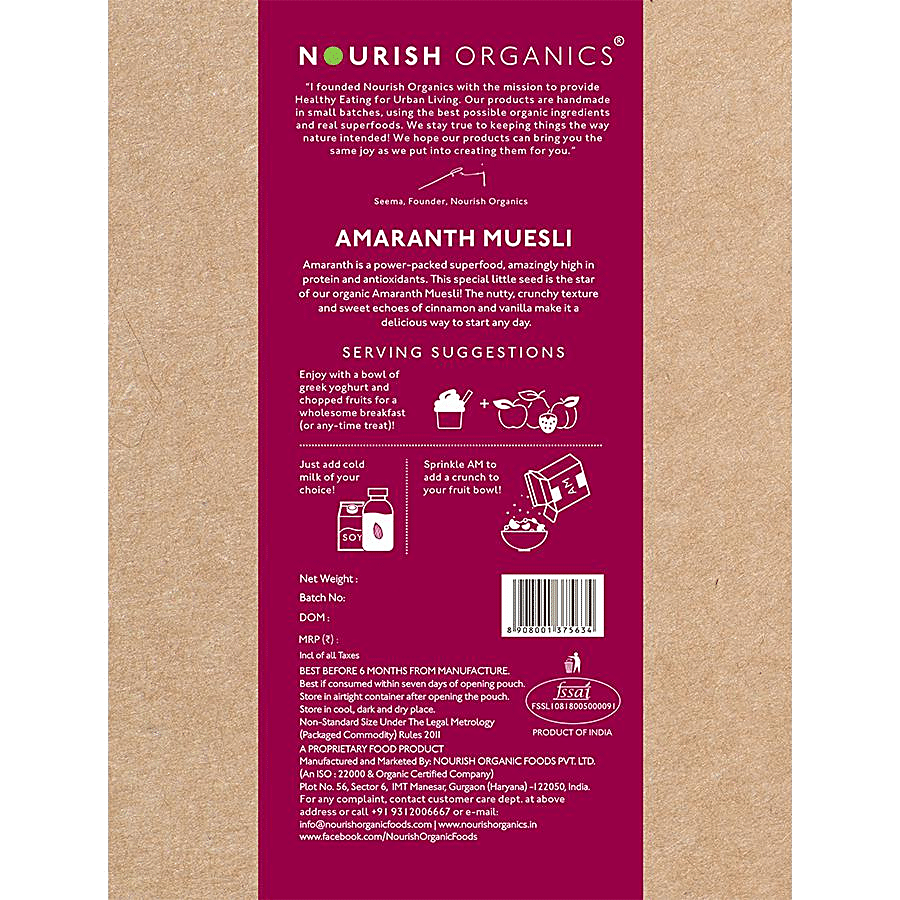 Nourish Organics Amaranth Muesli