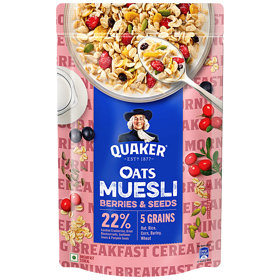 Quaker Berries & Seeds Oats Muesli