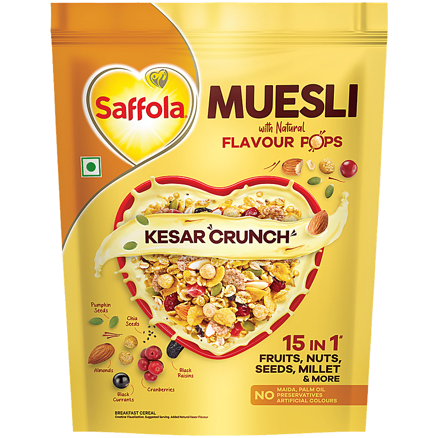 Saffola Muesli - Kesar Crunch With Flavour Pops