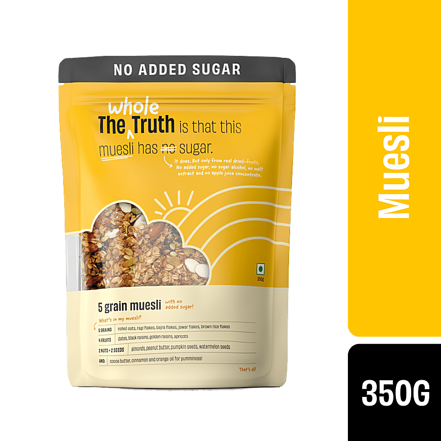 The Whole Truth - No Added Sugar Breakfast Muesli Super Saver Pack - 5 Grain Muesli