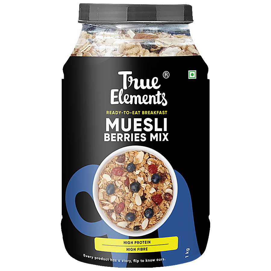 True Elements Cranberry & Blueberry Muesli - Fibre Rich