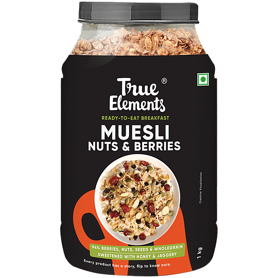 True Elements Crunchy Nuts & Berries Muesli - Almonds & Cranberries