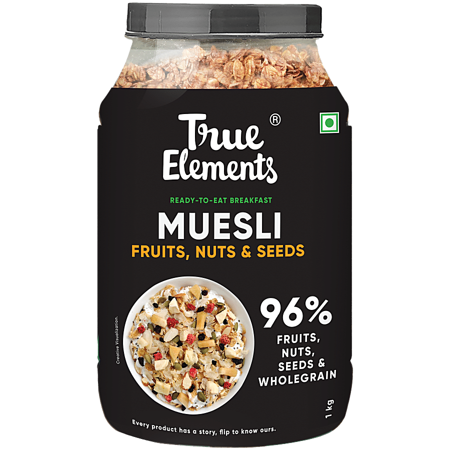 True Elements Fruit & Nut Muesli - Rich In Protein & Fiber