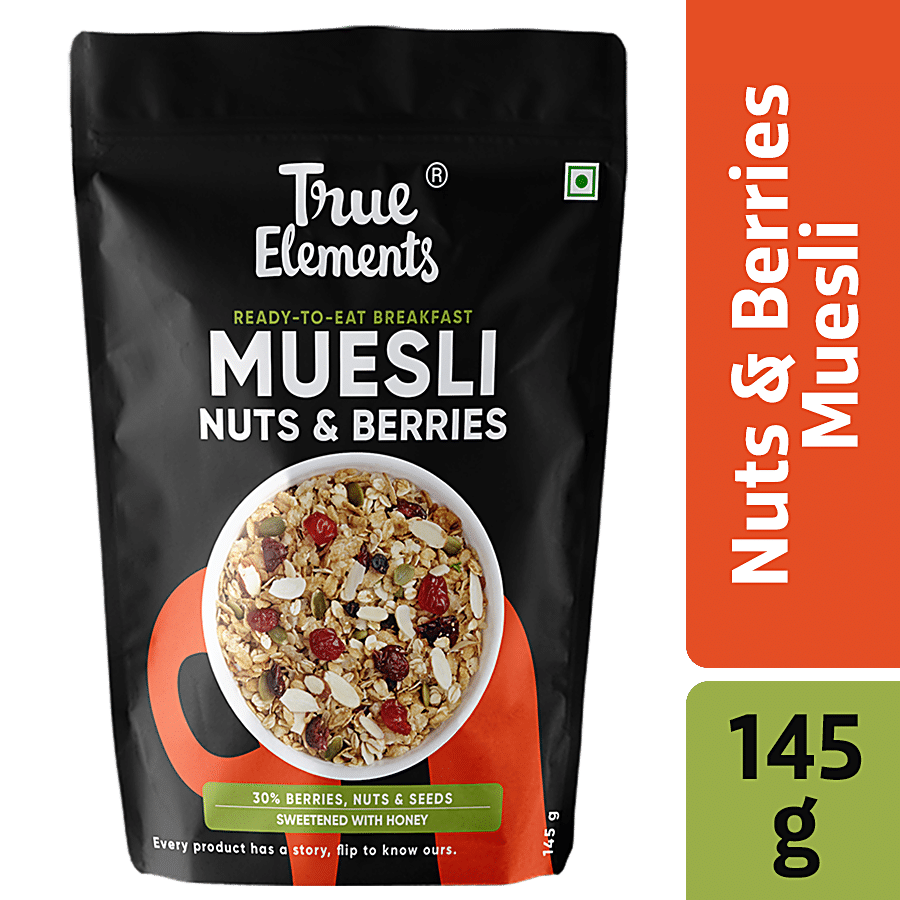 True Elements Nuts & Berries Muesli - Rich In Antioxidants & Vitamins