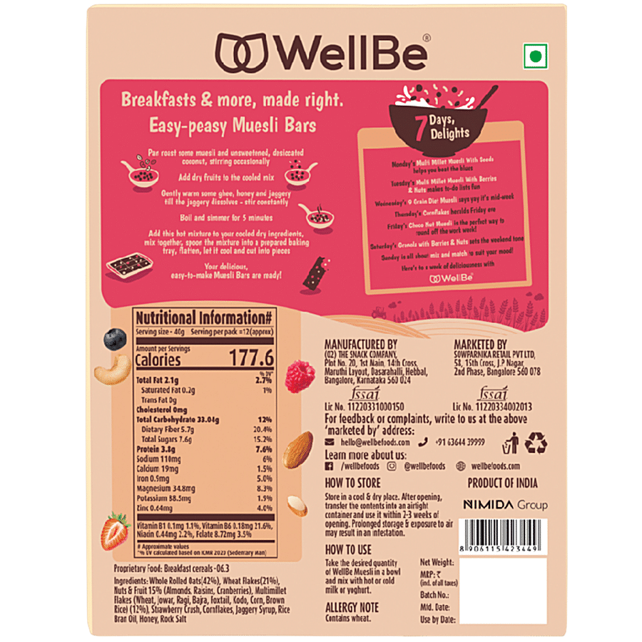 WellBe Multigrain Muesli With Berries & Nuts