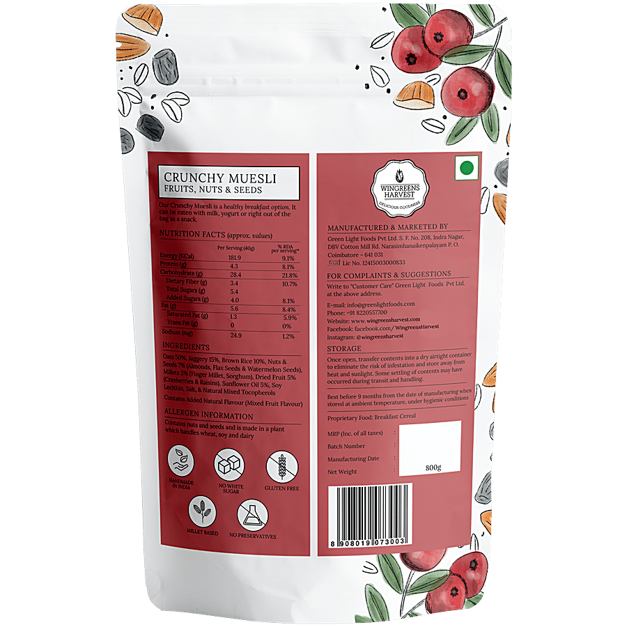 Wingreens Harvest Crunchy Muesli - Fruits