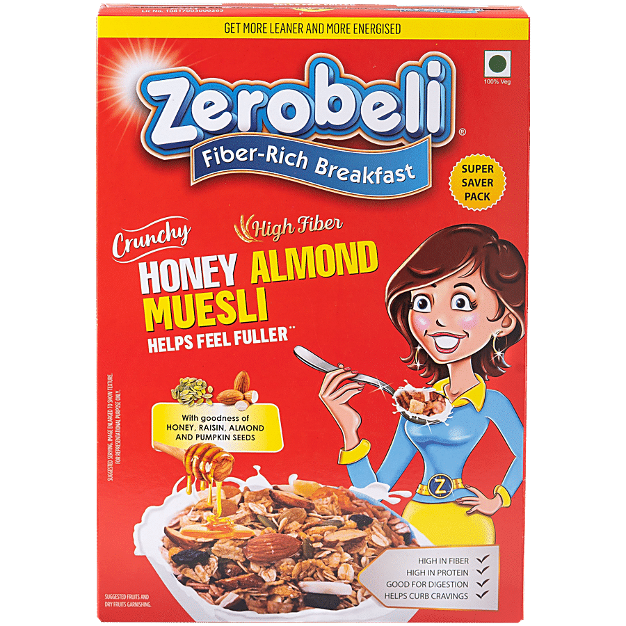 Zerobeli Crunchy Honey Almond Muesli