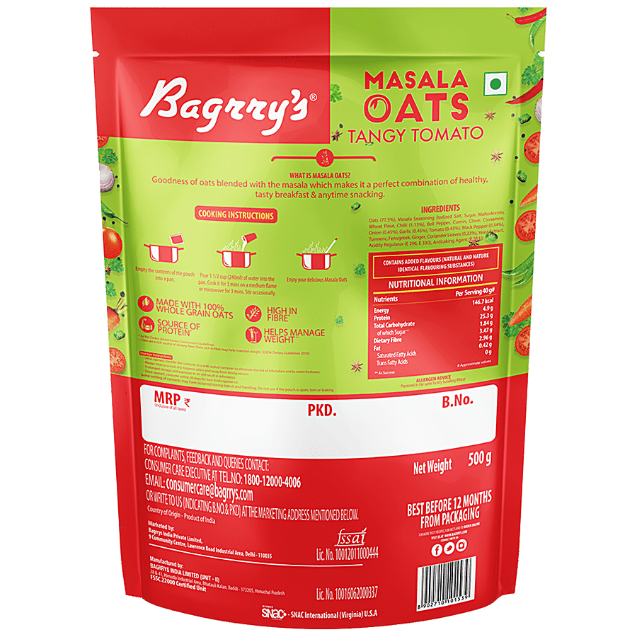 Bagrrys Masala Oats - Tangy Tomato