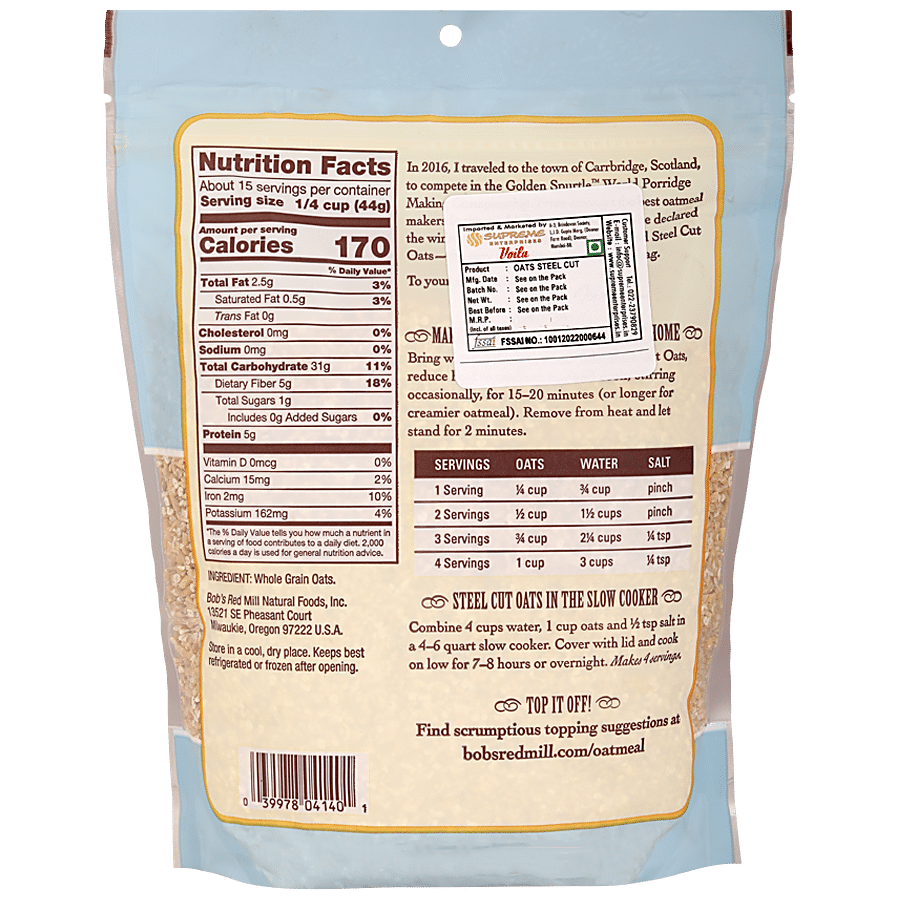 Bobs Red Mill Steel Cut Oats