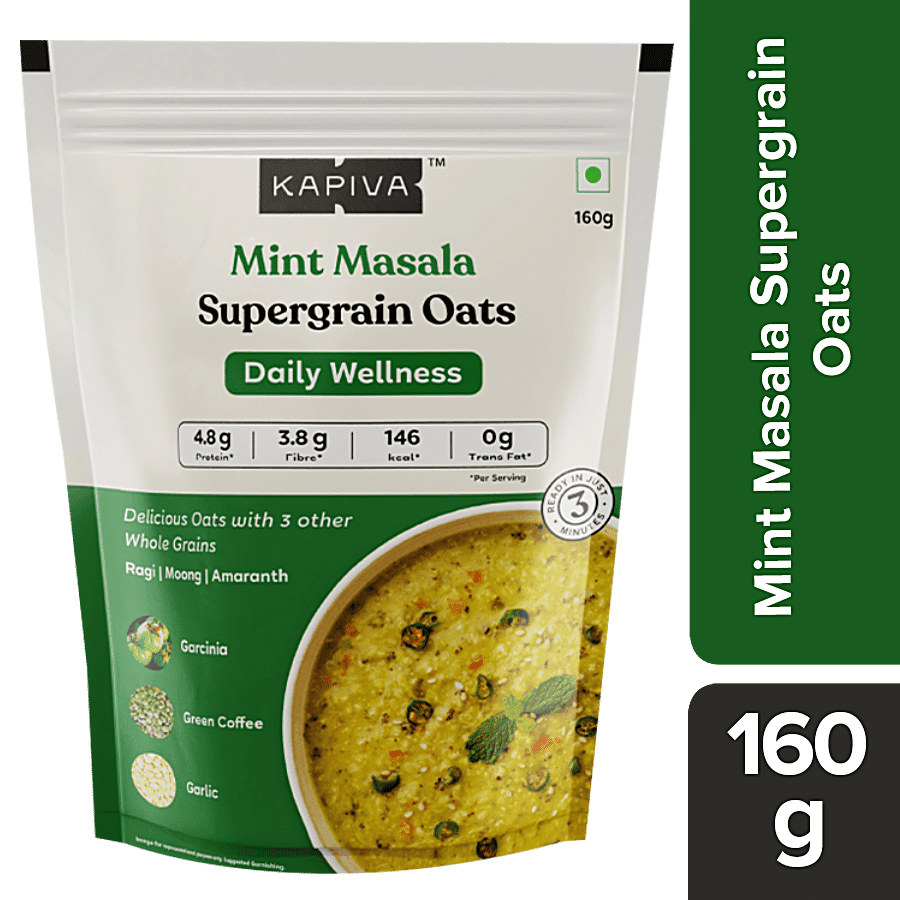 Kapiva Supergrain Oats - Mint Masala With Ayurvedic Herbs & 4 Whole Grains