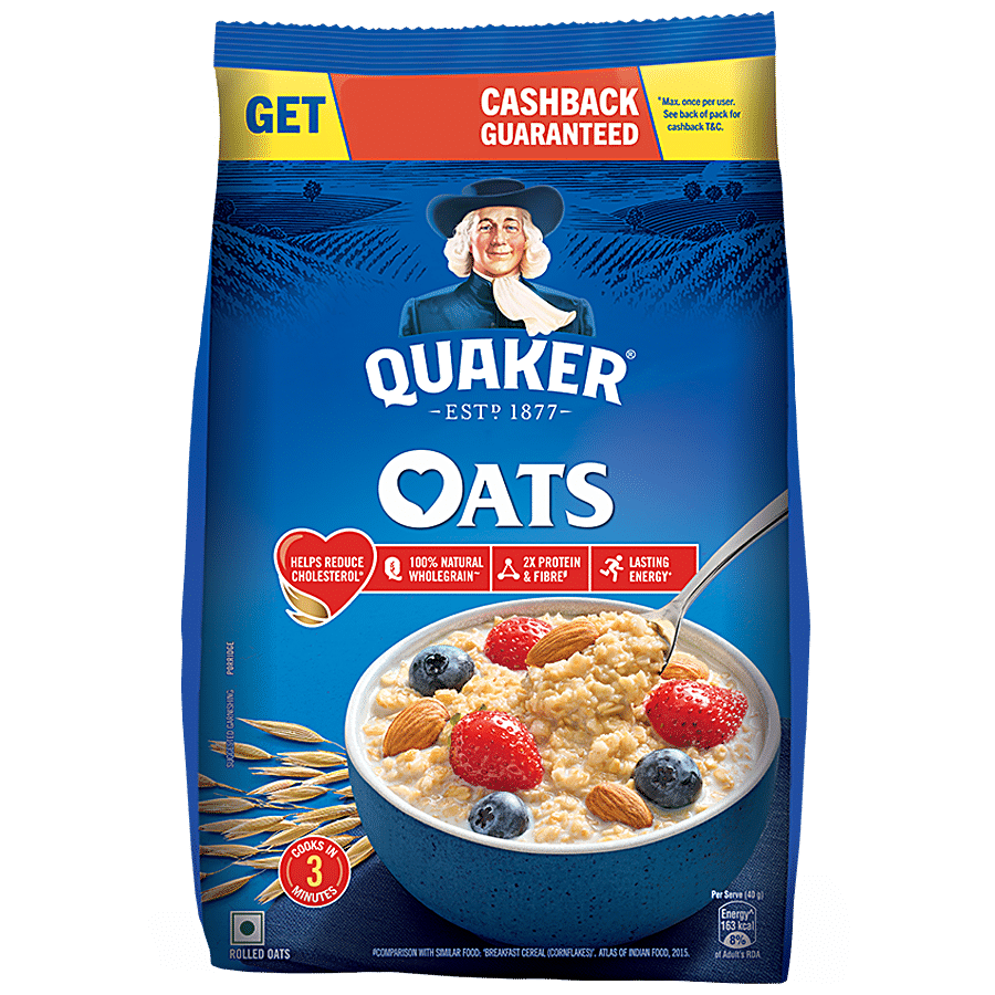 Quaker Oats 1 Kg + Oats 200 g - With Flavour Mix