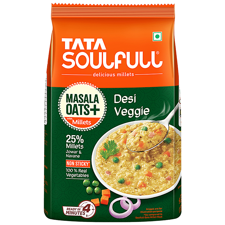 Tata Soulfull Masala Oats+ Desi Veggie With 25% Millets