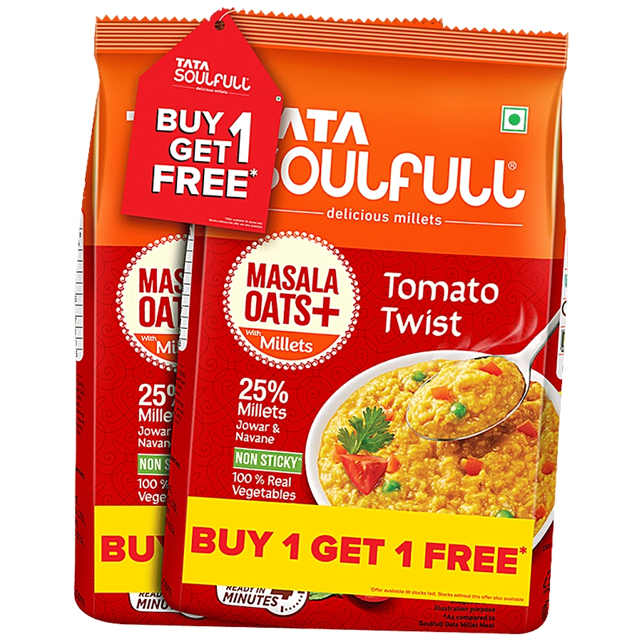 Tata Soulfull Masala Oats+ With Millets - Tomato Twist