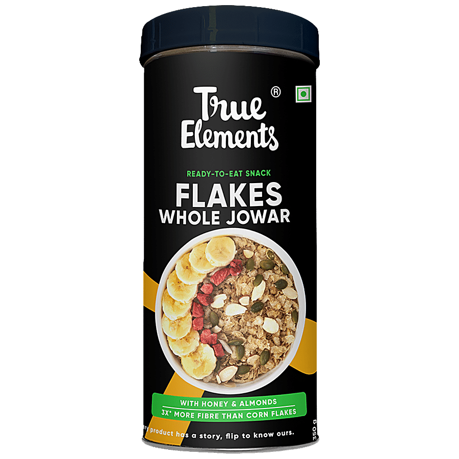 True Elements Whole Jowar Flakes - Honey & Almonds