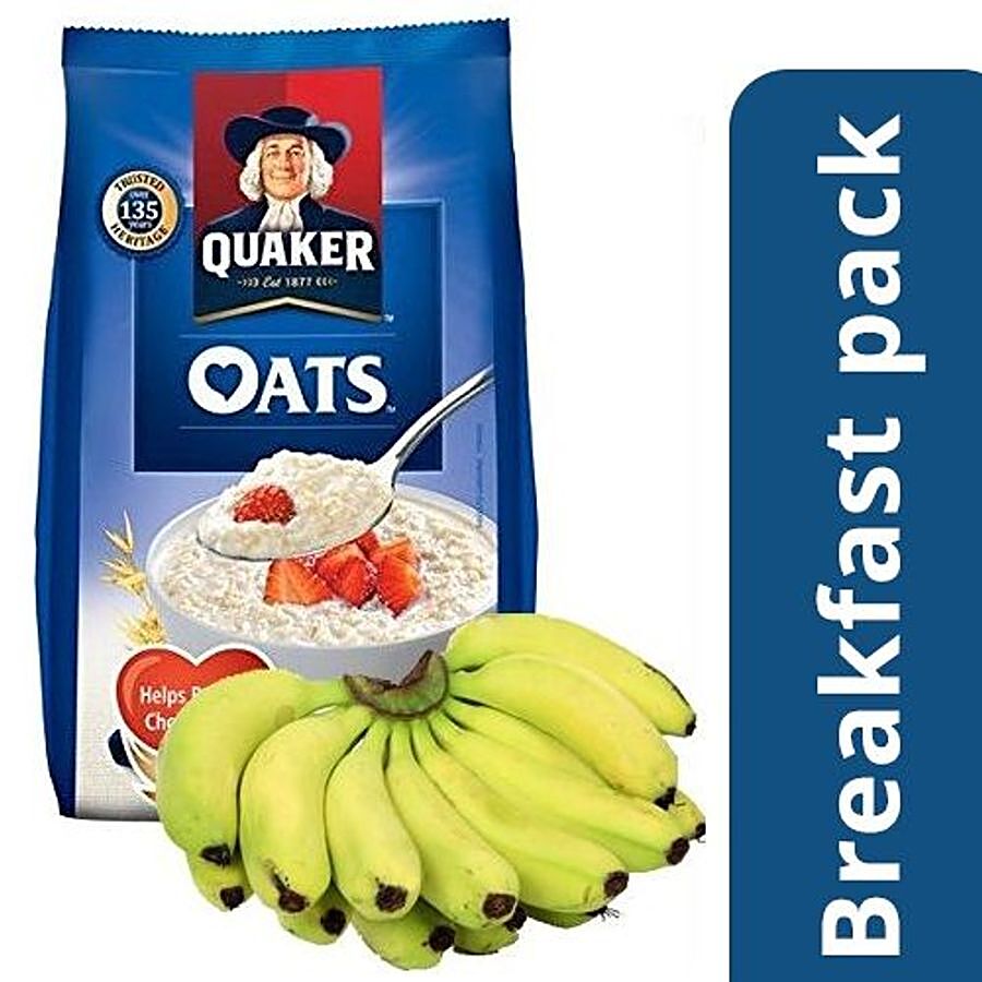 bb Combo Quaker Oats 400 gm Pouch + Fresho Banana - Robusta 1 kg approx. 6 to 7 nos