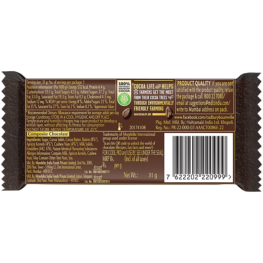 Cadbury Bournville Bournville Fruit & Nut Chocolate Bar