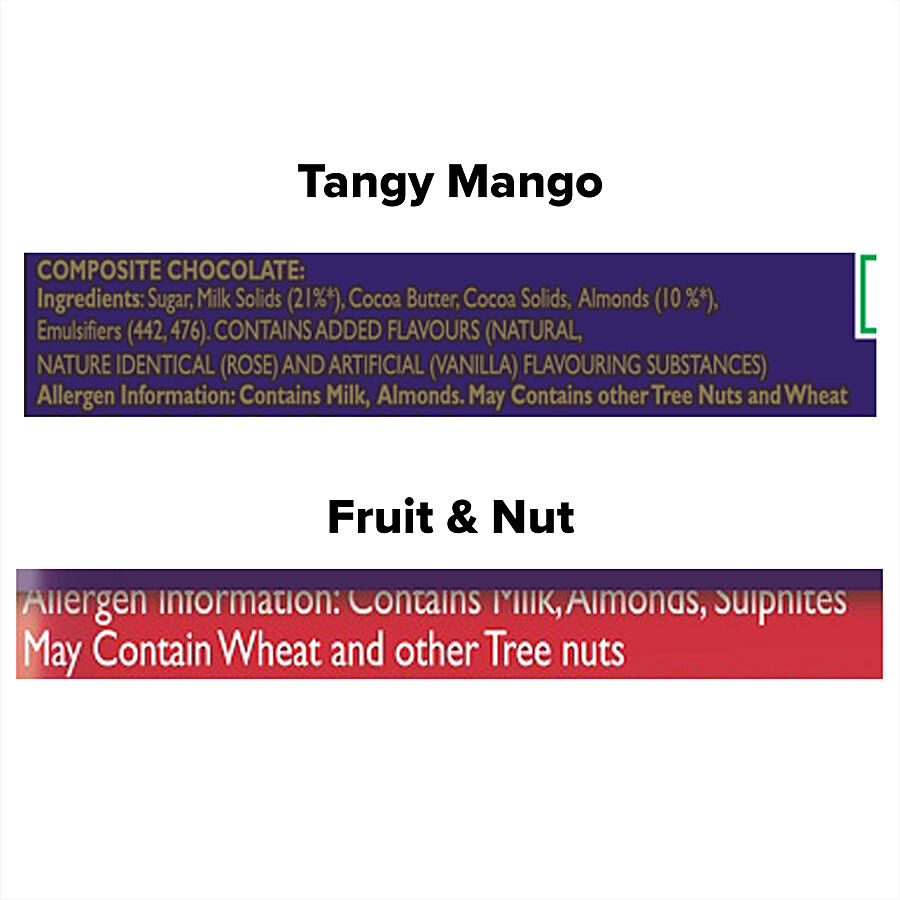 Cadbury Dairy Milk Chocolate Bars - Tangy Mango Madbury + Fruit & Nut