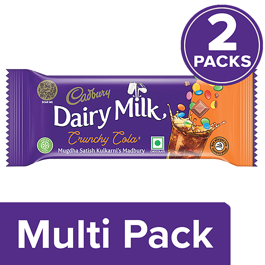 Cadbury Dairy Milk Crunchy Cola Madbury Chocolate Bar