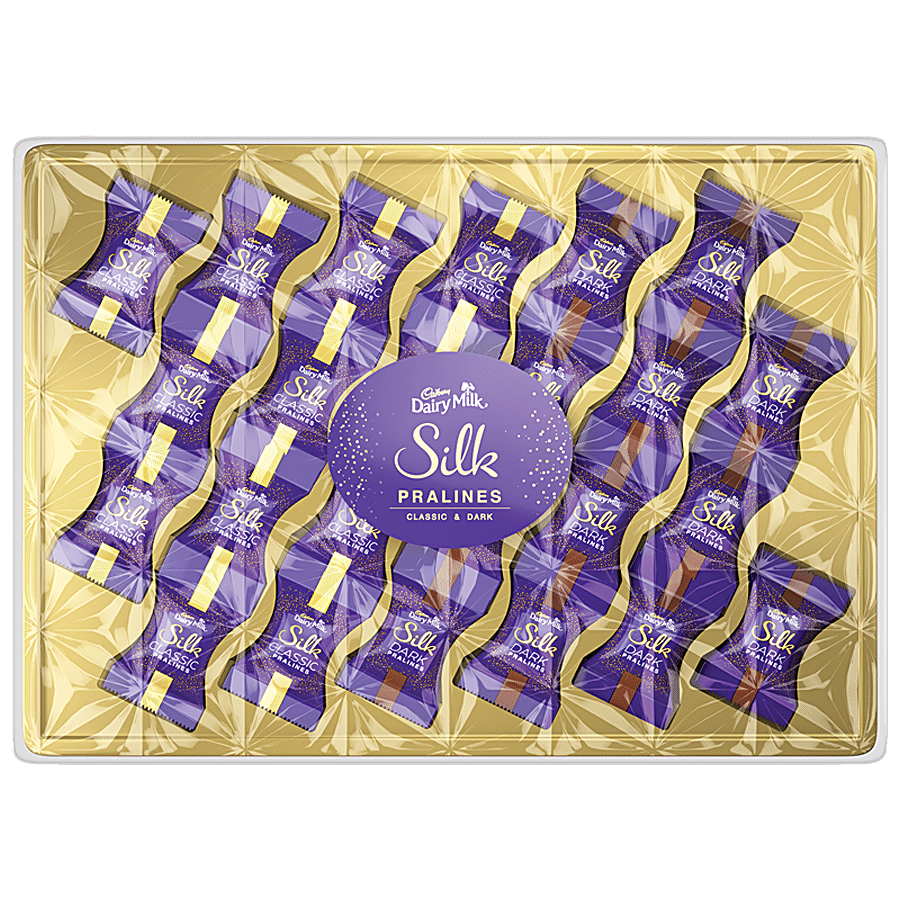 Cadbury Dairy Milk Silk Dairy Milk Silk Pralines - Creamy Dark & Classic Milky Chocolate