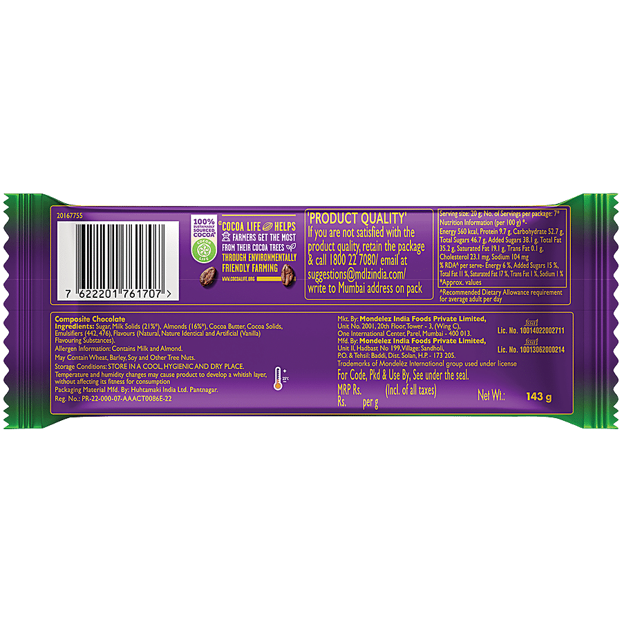 Cadbury Dairy Milk Silk Roast Almond Chocolate Bar