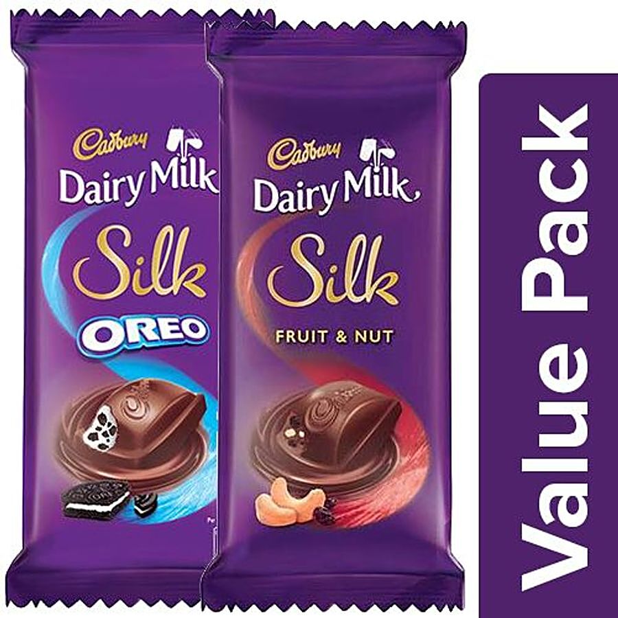 Cadbury Dairy Milk Silk Silk Oreo 130G + Silk Fruit & Nut 137G