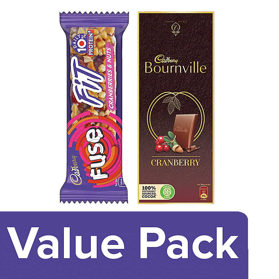 Cadbury Fuse Fuse Fit Snack Bar-With Cranberries & Nuts