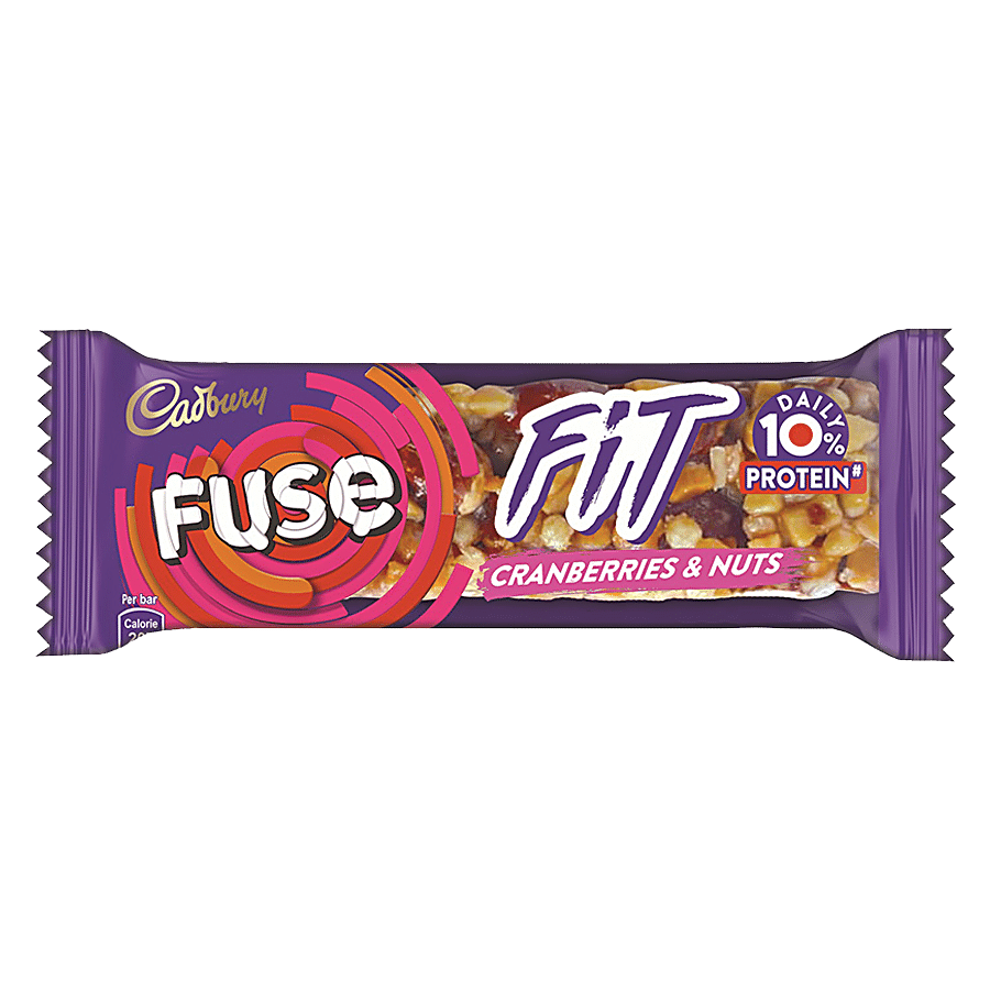 Cadbury Fuse Fuse Fit Snack Bar - With Cranberries & Nuts