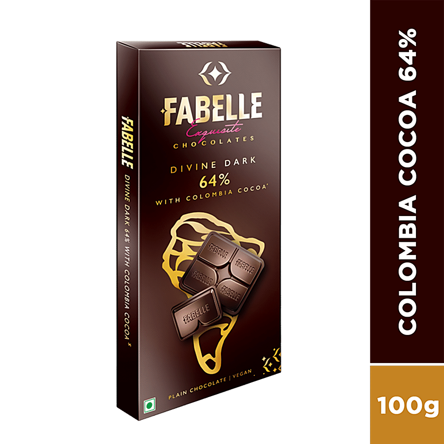 Fabelle Exquisite Chocolates - Divine Dark 64% With Colombia Cocoa