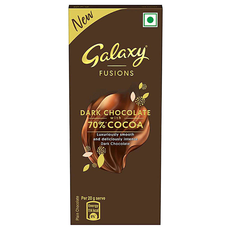 Galaxy Fusions Dark Chocolate Bar - With 70% Cocoa