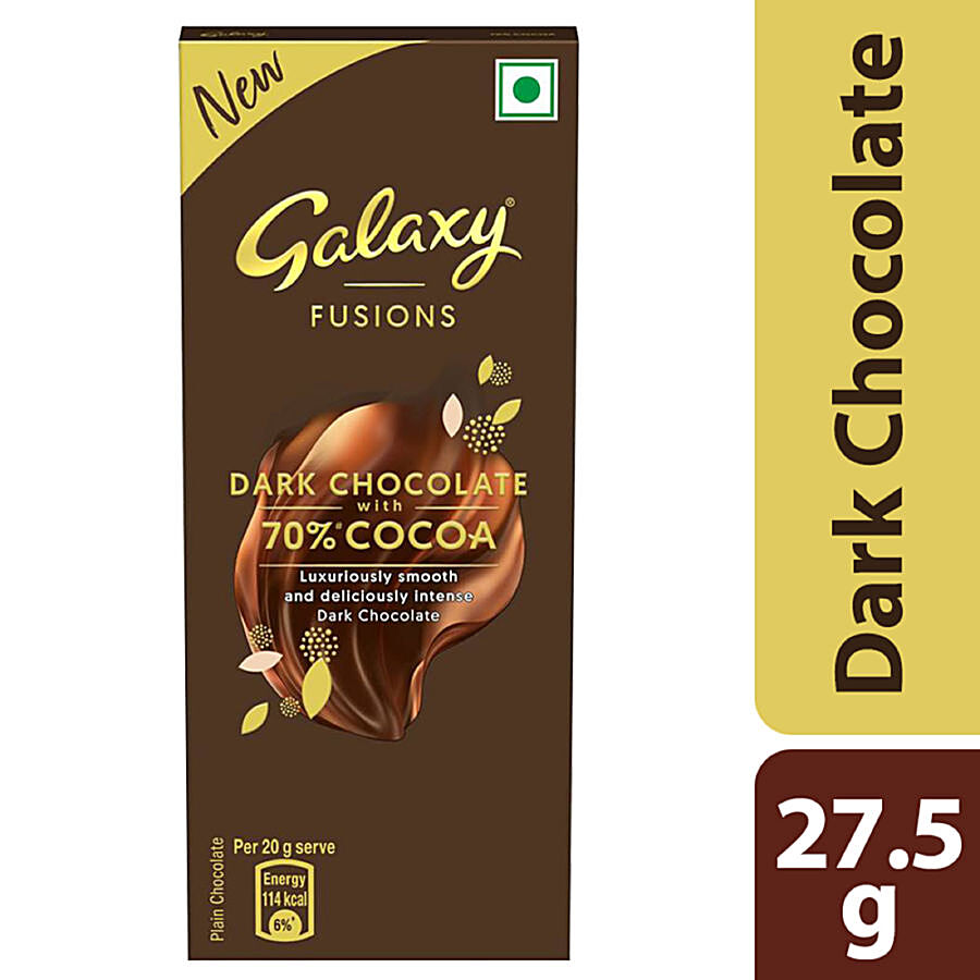 Galaxy Fusions Dark Chocolate Bar - With 70% Cocoa