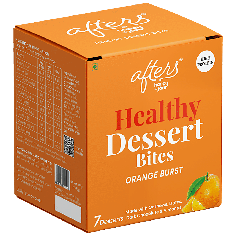 Happy Jars Orange Burst  Bites - Healthy Dessert