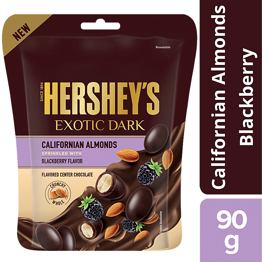 Hershey's Exotic Dark Californian Almonds Chocolate - Sprinkled With Blackberry Flavour